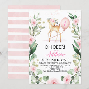 Convites Fofoca Rosa, Veado Qualquer, Aniversário