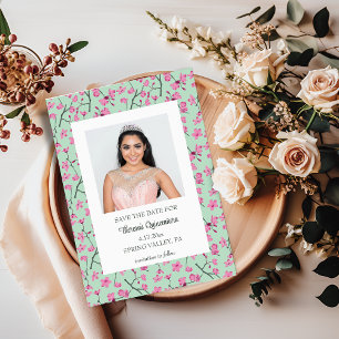 Convites Fogão verde-rosa e mint Salve a data