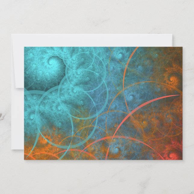 Convites "Fogo CONTRA arte do Fractal do gelo" (Frente)