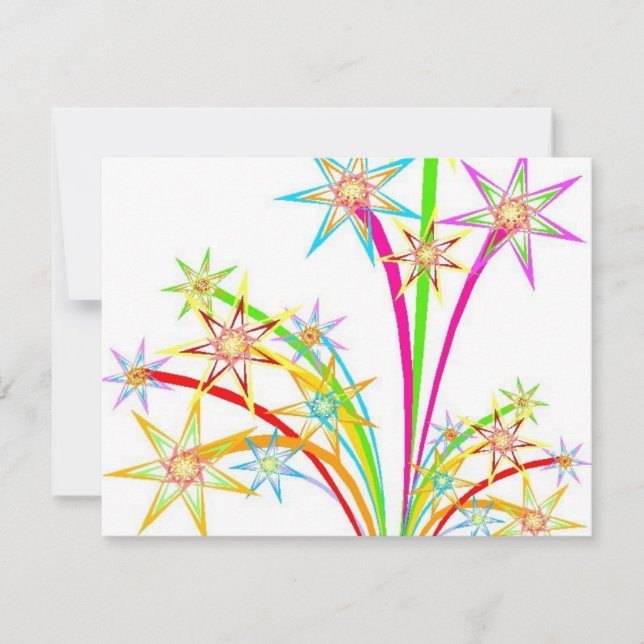 Convites Fogos de artifício de celebração (Frente)