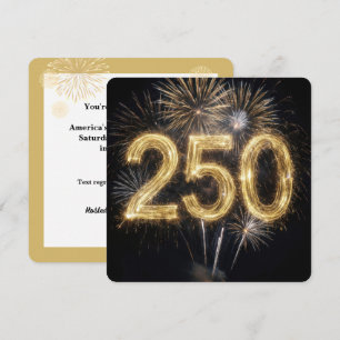 Convites Fogos de Artifício dos 250 Anos da América