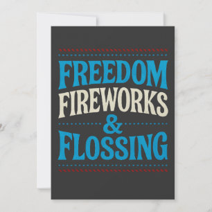 Convites Fogos de Liberdade & Dentista Dental Flossing