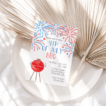 Fogos de Watercolor do dia 4 de julho de CHURRASCO