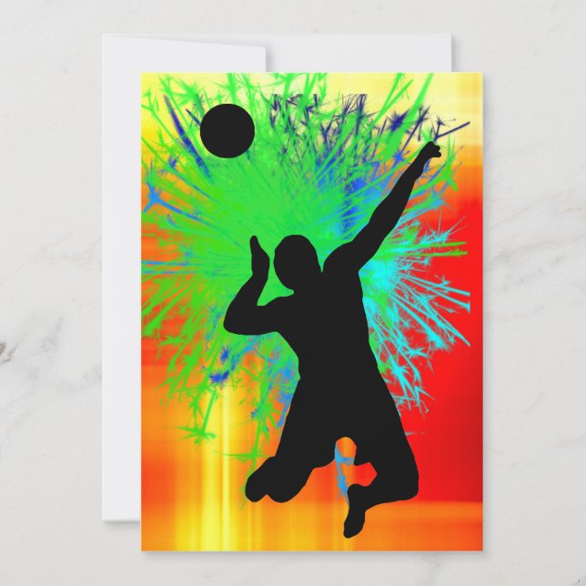 Convites Fogos do Serviço de Bola Volley (Frente)