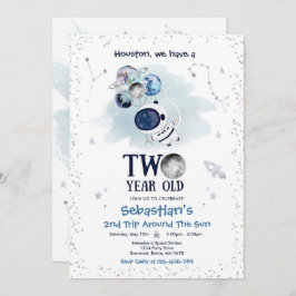 Convites Foguete Astronauta de Festa Espacial Exterior