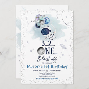 Convites Foguete do Astronauta do Planeta da Festa de anive