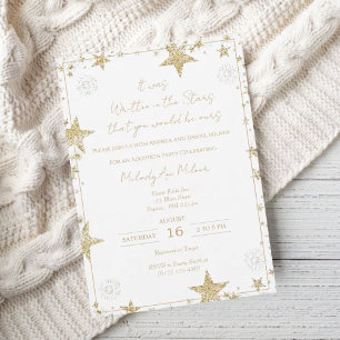 Convites Foi escrito no Chá de Adoção das Estrelas