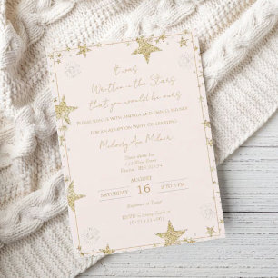 Convites Foi escrito no Chá de Adoção das Estrelas