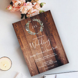 Convites Folha de aquarela russa monograma Casamento