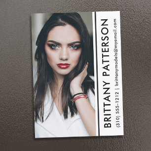 Convites Folha de Foto do Ator Modelo Comp Card 5x7 White S