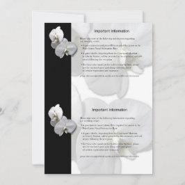 Convites Folha de Informações de Orquídeas Brancas 3
