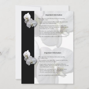 Convites Folha de Informações de Orquídeas Brancas 3