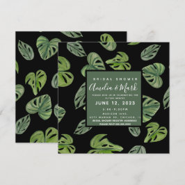 Convites Folha de Monstera Adansonii de Aquarela à Mão para