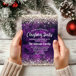 Convites Folha de ouro roxo, escura, escura, escura, escura