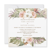 Folha de Palma Tropical Floral, Casamento Ao Largo