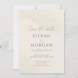 Convites Folha de Palma Tropical Mínima Salvar a Data