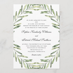 Convites Folha elegante   todos os pais que hospedam o