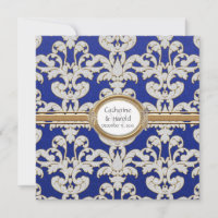 Folha Floral Elegante Damasco Barroco Placa de Sup