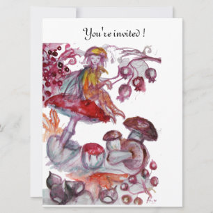 CONVITES FOLHA MÁGICA DE COGUMELOS