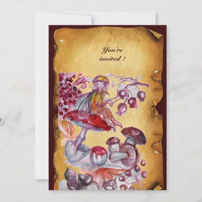 CONVITES FOLHA MÁGICA DO BURAÇO DE COGUMELOS (Frente)