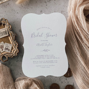 Convites Folha mínima   Chá de panela púrpura poeirento