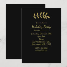 Folha Rústica Dourada Elegante Preta Outono Elegan