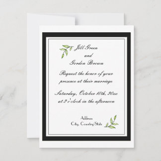 Convites Folha Simplesmente Verde Casamento