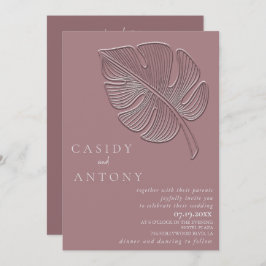 Convites Folha tropical emboscada, simples e gentil, tudo e