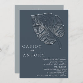 Convites Folha tropical emboscada, simples e gentil, tudo e