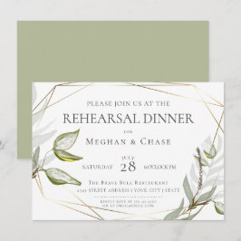 Convites Folhagem Chic Verde Sálvia