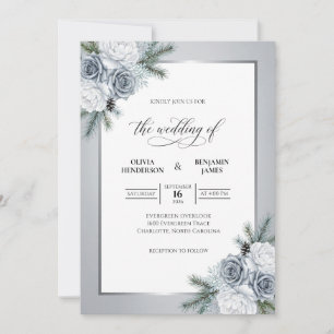Convites Folhagem Cinza Pizarra Poeira Eucalipto Casamento