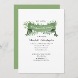 Convites Folhagem de aquarela. Festa de solteira tropical
