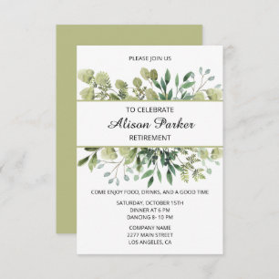 Convites Folhagem de Aquarela Verde