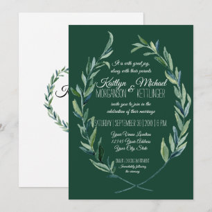 Convites Folhagem De Folha De Folha De Azeite Laurel, Verde