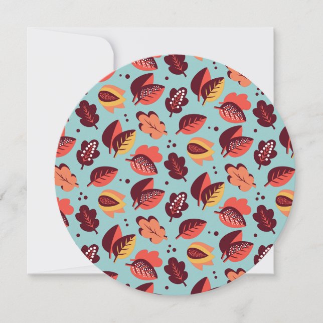 Convites Folhagem de outono retro elegante do comensal da (Frente)