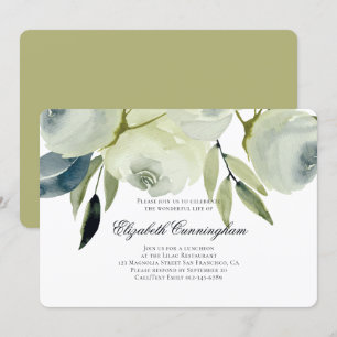 Convites Folhagem e Folhagem do Memorial Funeral