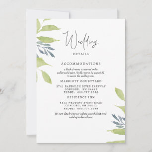 Convites Folhagem Elegante Simples Casamento 2 Hotéis Detal