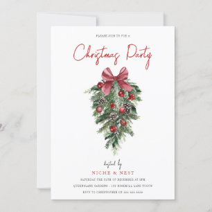 Convites Folhagem Festiva da Festa de Natal