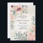 Convites Folhagem Floral Cor-de-Rosa Dourada aniversário de<br><div class="desc">Convite de festas elegante para mulheres com lindas flores cor-de-água rosa e pinceladas e folhas verdes sábias sobre um fundo de diamante de ouro mágico. Entre em contato comigo para obter assistência com a personalização ou para solicitar a correspondência ou a coordenação de produtos Zazzle para o seu partido.</div>