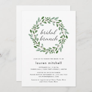 Convites Folhagem Minimalista  Bridal Brunch