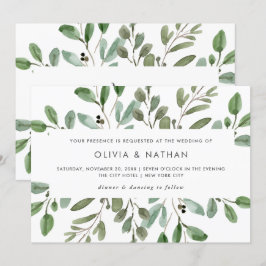 Convites Folhagem Minimalista| Casamento