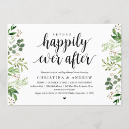 Convites Folhagem Moderna de Verão, Jantar de Ensaio de Cas