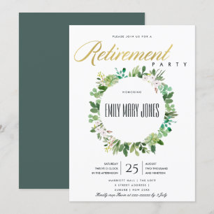 Convites FOLHAGEM SUCULENTA COROA DE ACRÉSCIMO EM Aquarela 