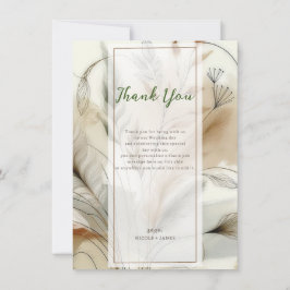 Convites Folhagem Tênue Moderno Botânico Boho Agradecimento