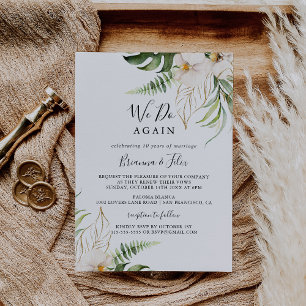 Convites Folhagem Tropical Dourada Que Fazemos Novamente Vo