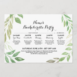 Convites Folhas da folha do casamento do itinerário do chá