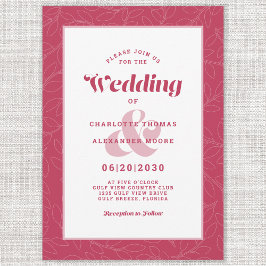 Convites Folhas de Abstrato simples modernas | Branco magen