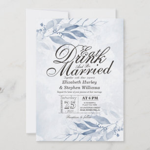 Convites Folhas de Aquarela COMA Beba & Seja Casado Casamen
