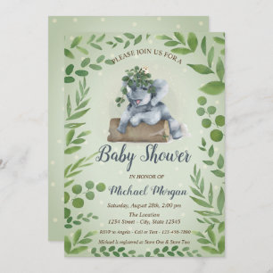 Convites Folhas de Elefante, Chá de fraldas de Pontos