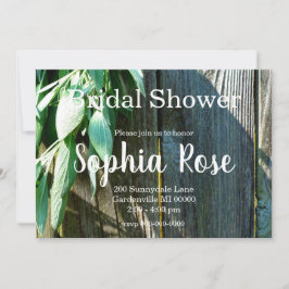 Convites Folhas de ervas botânicas Boho rústico madeira de 